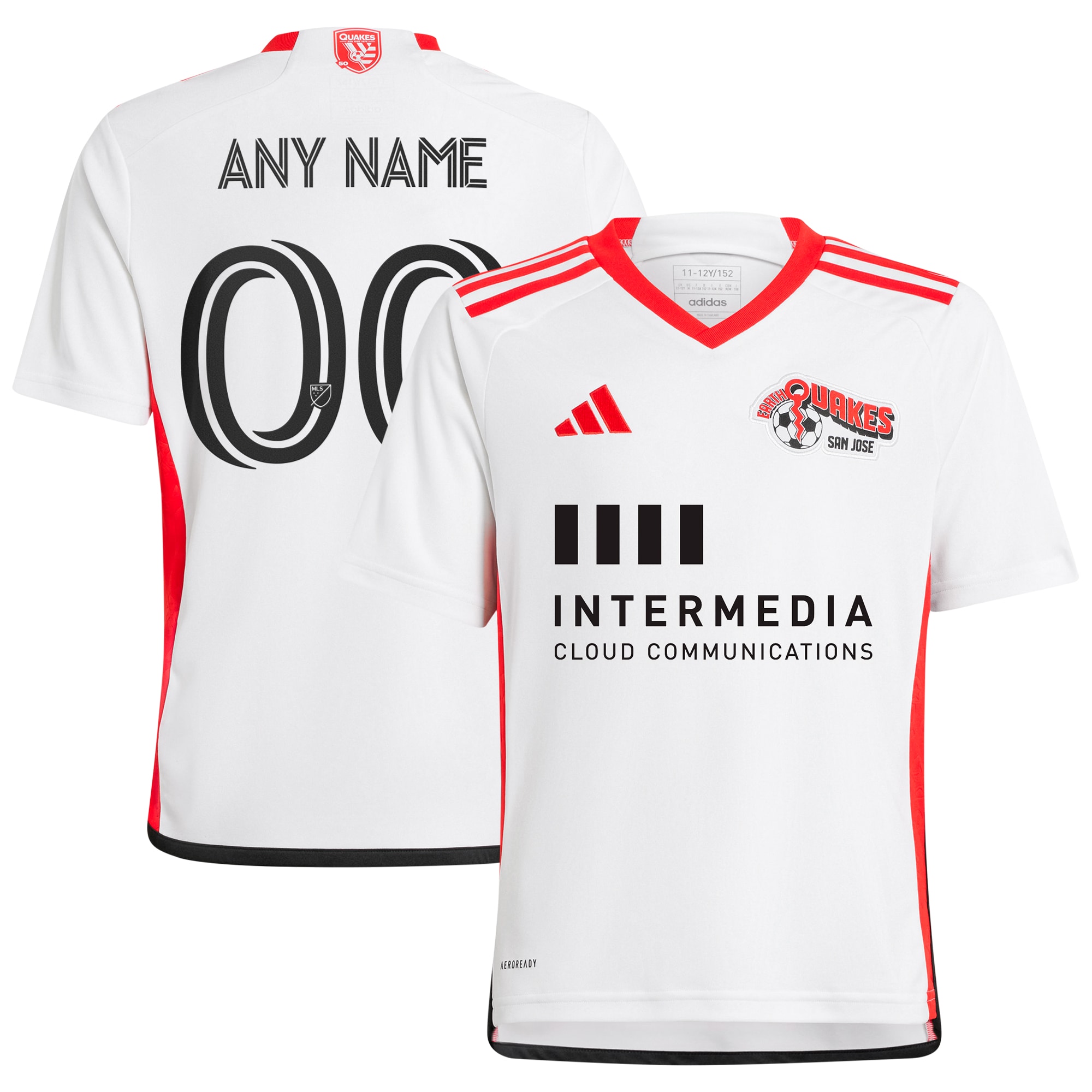 San Jose Earthquakes Youth 2024 The 50 Kit Replica Custom Jersey – White