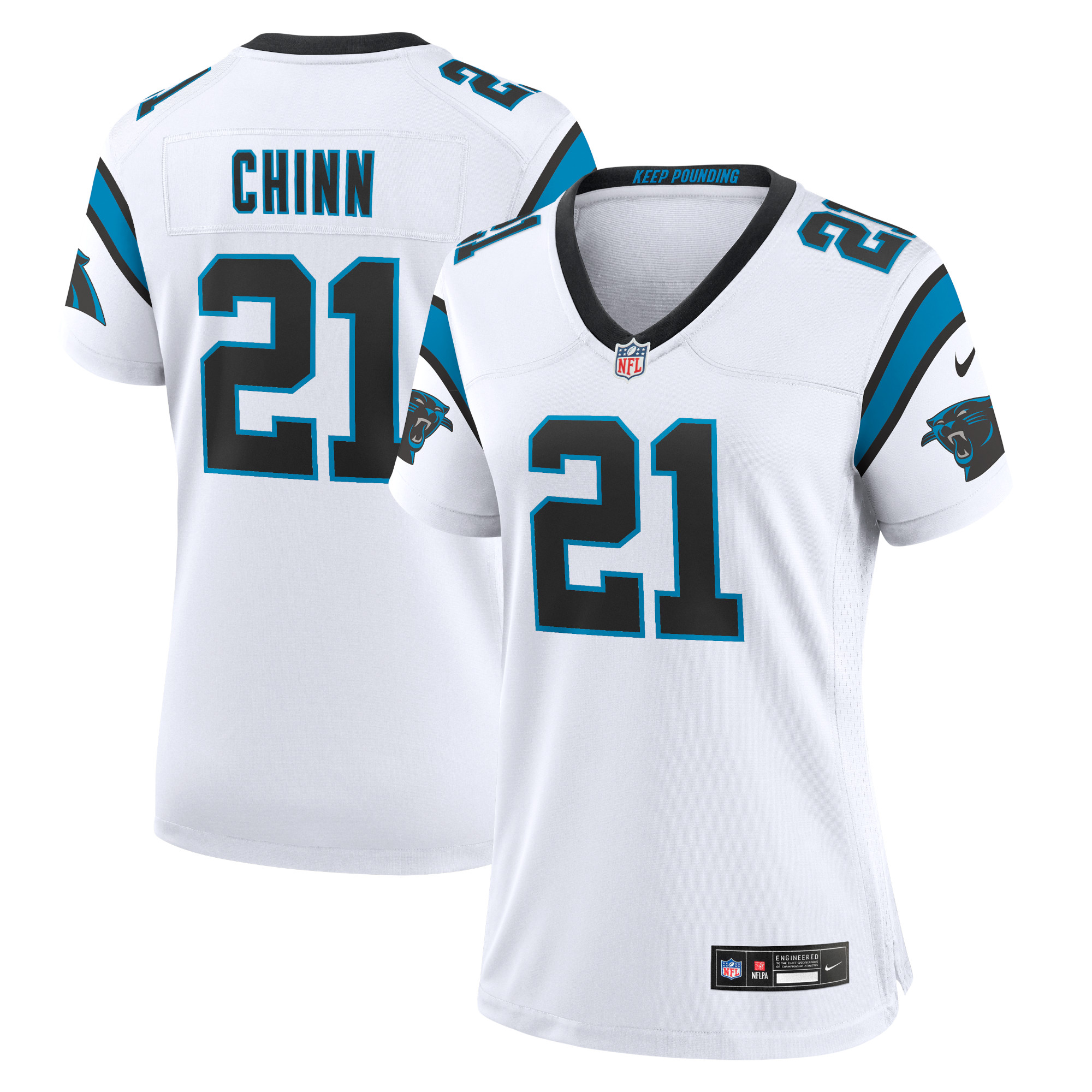 Women’s Carolina Panthers Jeremy Chinn White Player Jersey