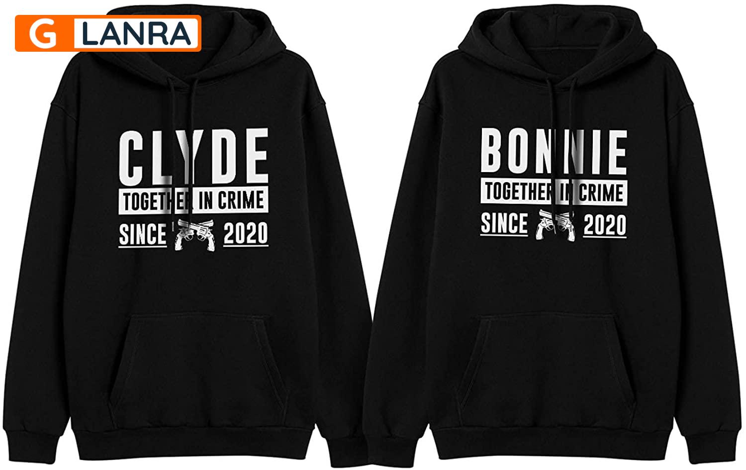 Personalized Clyde Together In Crime Partners Together In Crime Hoodie, Custom Couple Hoodie, Husband Wife Hoodie, Unisex Sweater, Sweatshirt