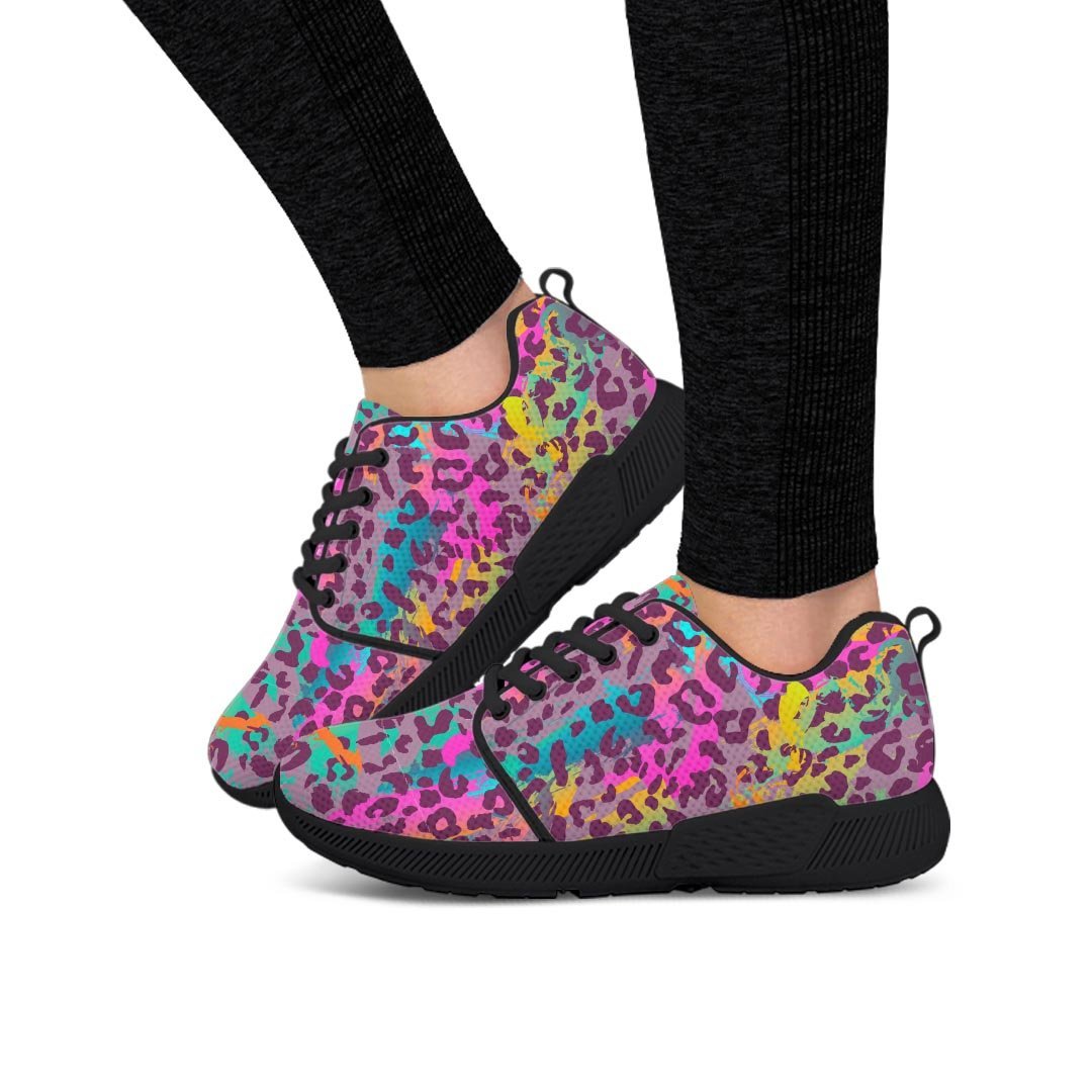 Colorful Leopard Women’S Athletic Shoes