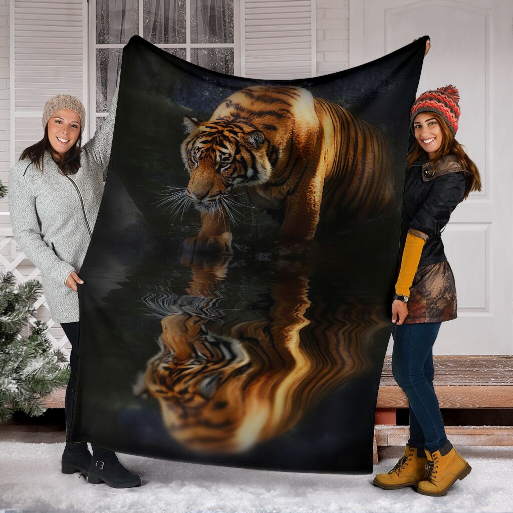 Cool Tiger  Fleece Blanket