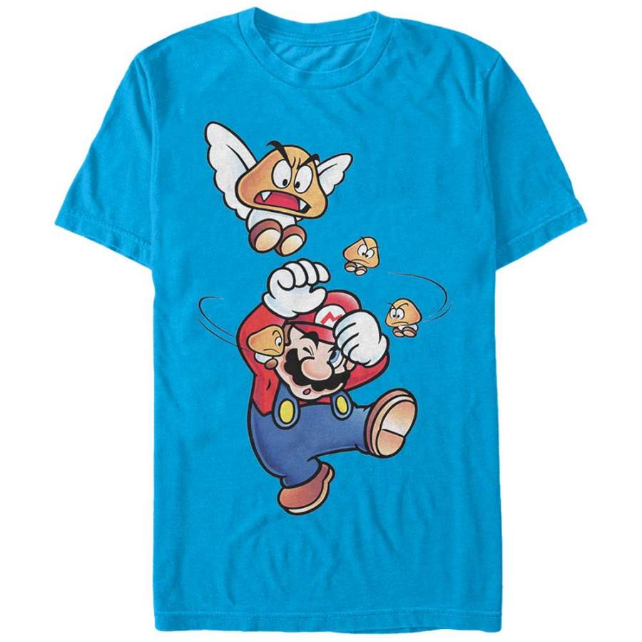 Super Mario Brothers Get Off Me Mens T Shirt Turquoise