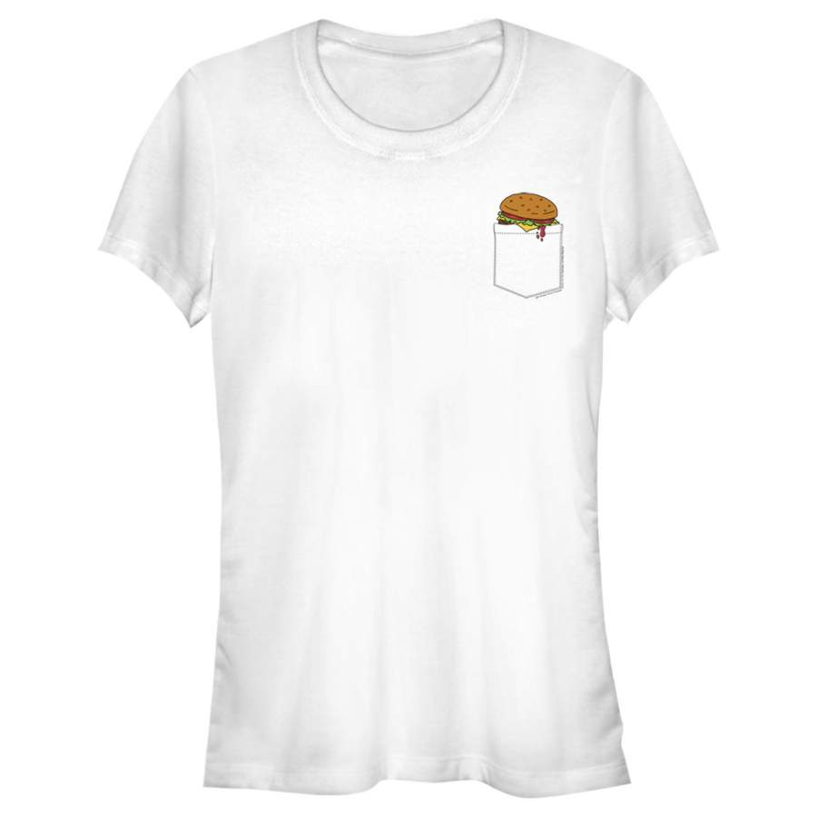 Bob’s Burgers Junior’s Snack Pocket Print  T Shirt