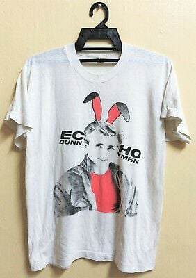 Vintage 80s Echo & The Bunny Rock Post Punk Tour Concert T-shirt James Dean 2018