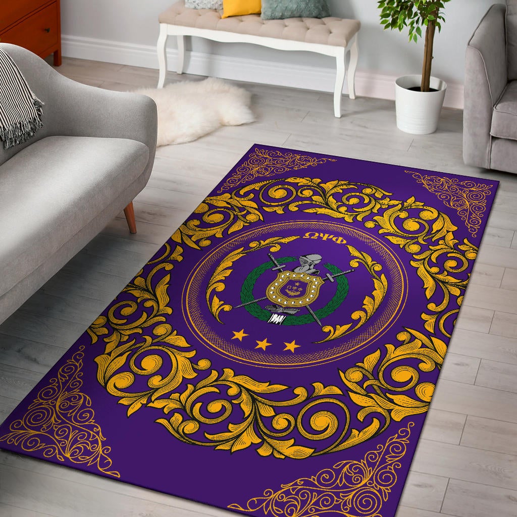 Wonderprint Area Rug Omega Psi Phi Fraternity Lt10