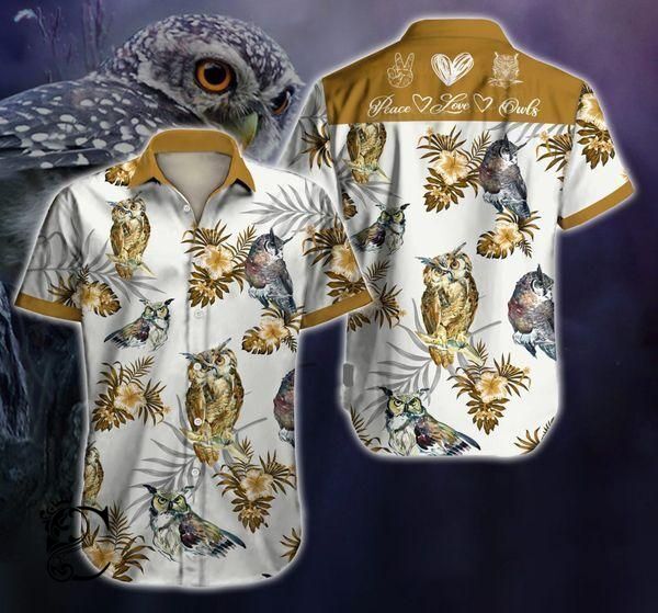 Beach Shirt Buy Owl Hawaiian Shirt- Chillicothemall