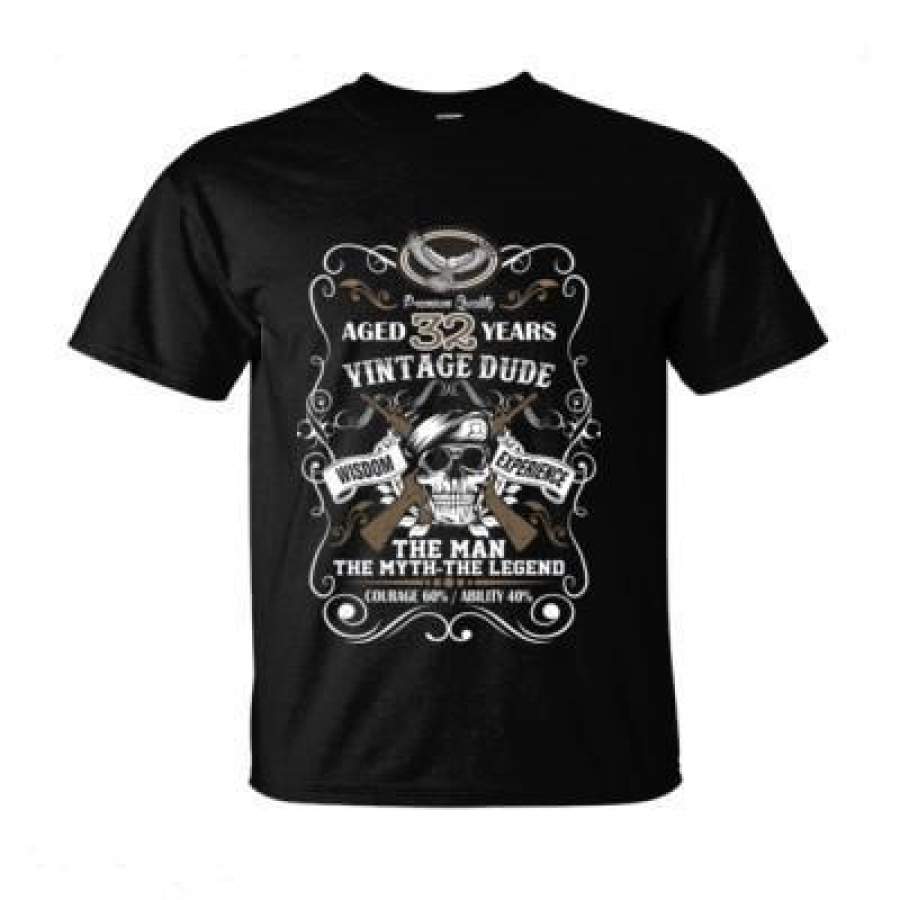 AGR Aged 32 Years Vintage Dude Wisdom Experience The Man The Myth The Legend Courage 60% Ability 40% – Ultra-Cotton T-Shirt