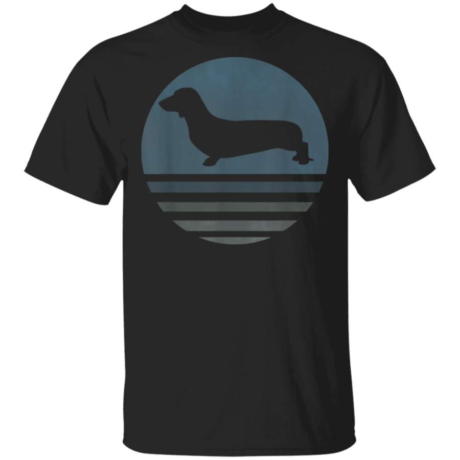 Retro Vintage Dachshund Dog Retro Style Silhouette TShirt