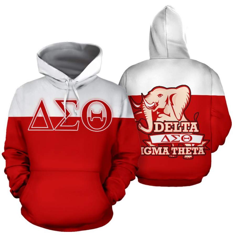 African Delta Sigma Theta Hoodie – Elephant Logo – BN01