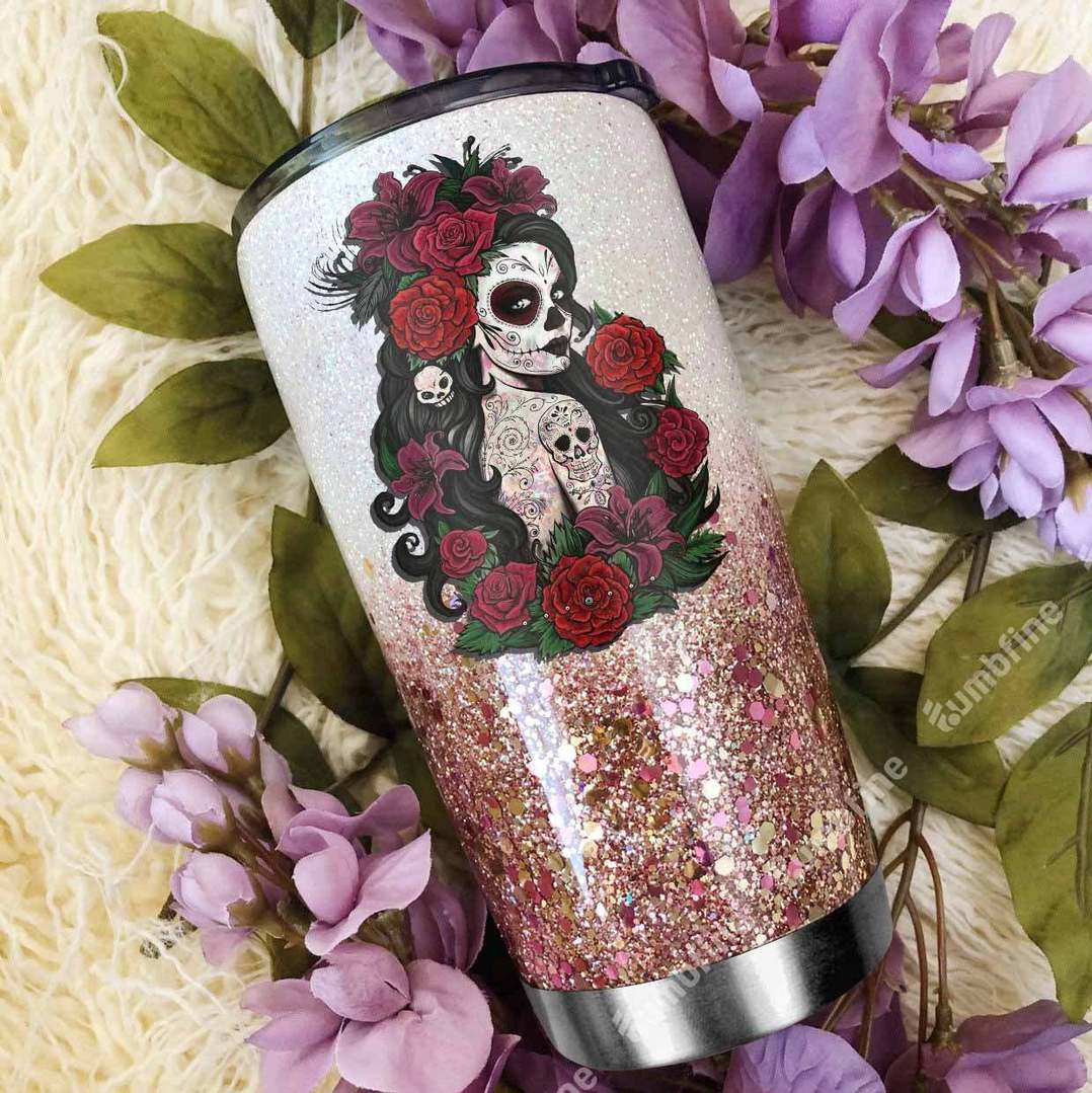 Skull Sugar Lady Tumbler Tph18