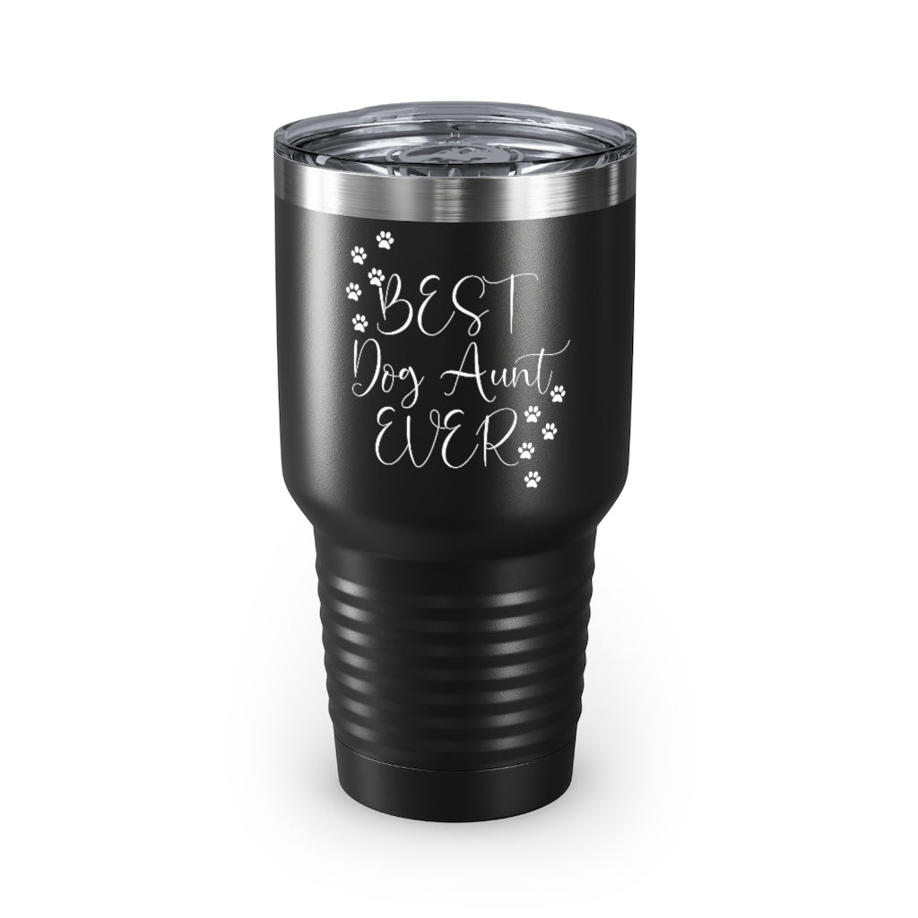 30Oz Tumbler Stainless Steel Colors  Humorous Dog Aunt Ever Fur Parent Furry Animals Enthusiast Novelty Auntie Pets Wagging Tails Wet Noses Fan