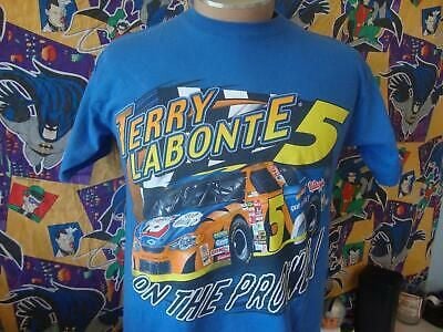 Vintage Tony The Tiger Terry Labonte Kellogs Frosted Flakes Nascar T-shirt Blue 8953