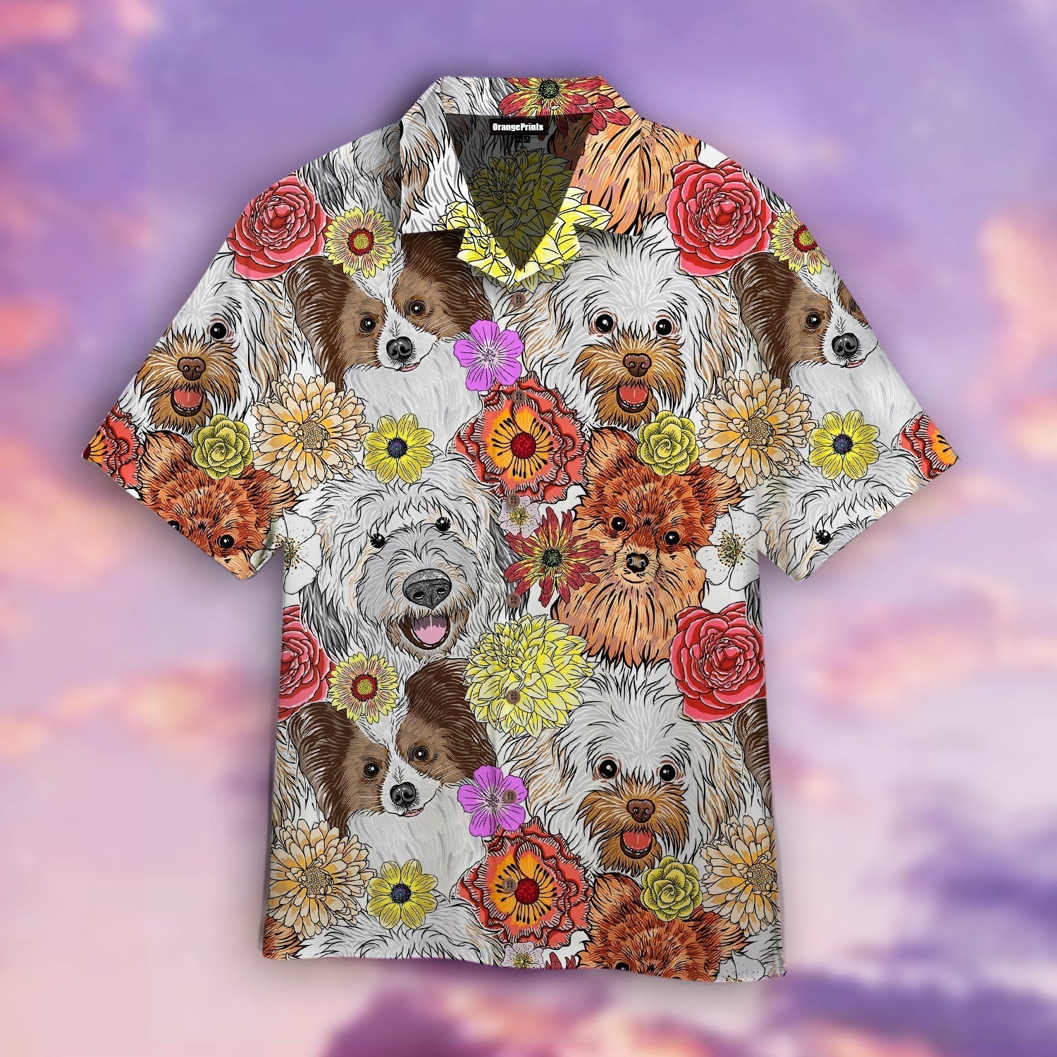 Dog Floral Aloha Hawaii Shirts For Men Women Ha48450