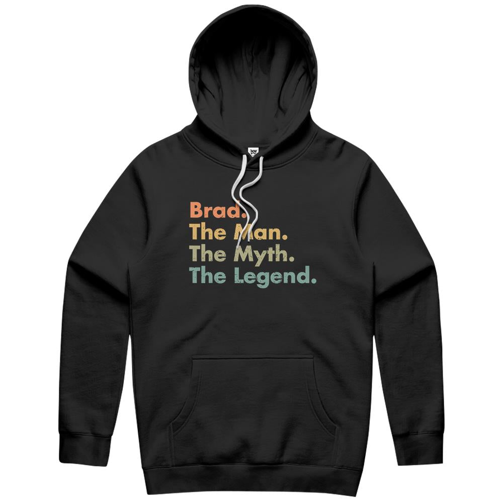 Mens Brad The Man The Myth The Legend Dad Grandpa Father’S Day Gift Hoodie