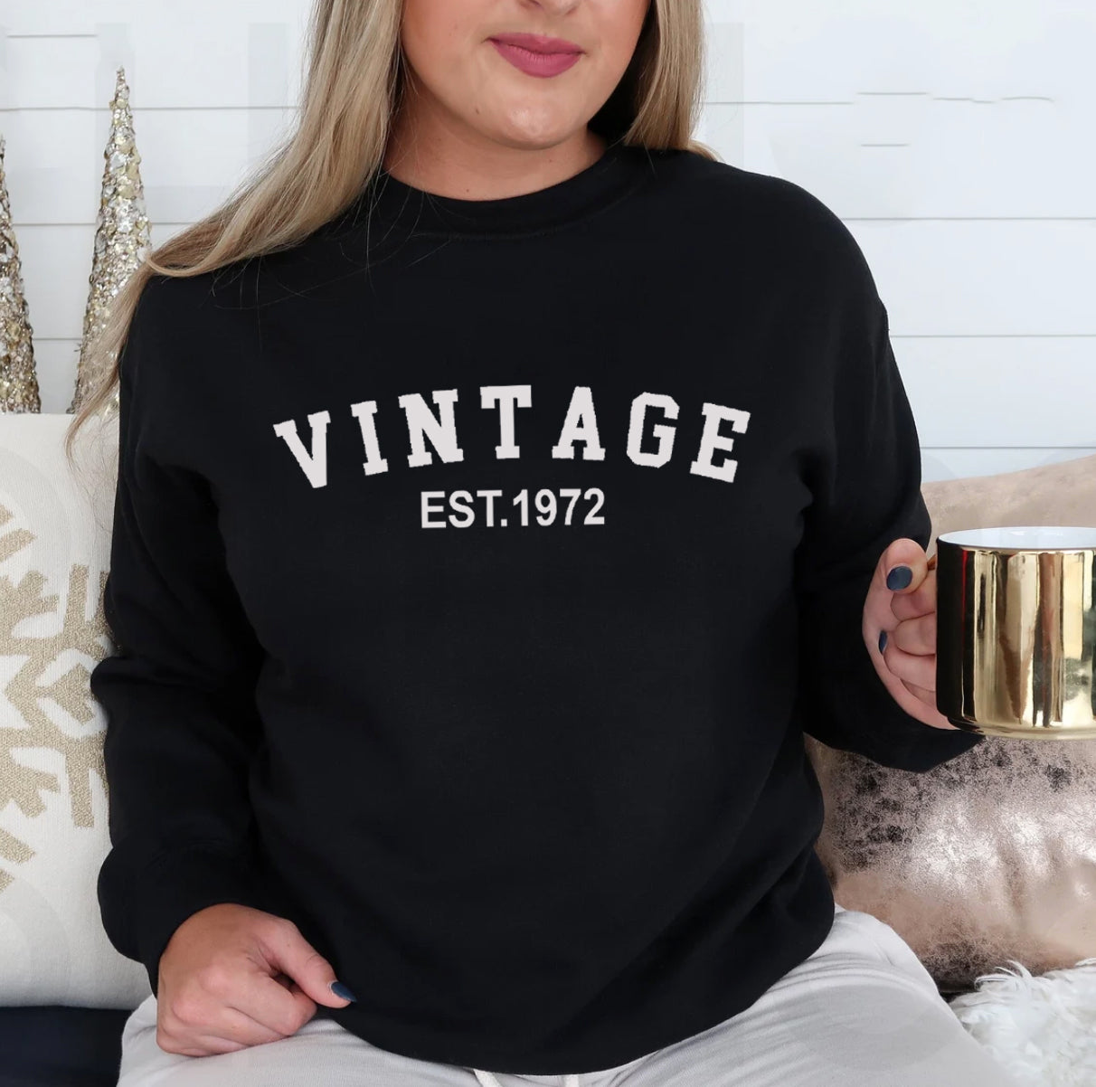 50Th Birthday Sweatshirt ,Vintage 1972 50Th Birthday Gift , 1972 Sweatshirt, Birthday Gift For Mom, 50Th Birthday Gift For Women