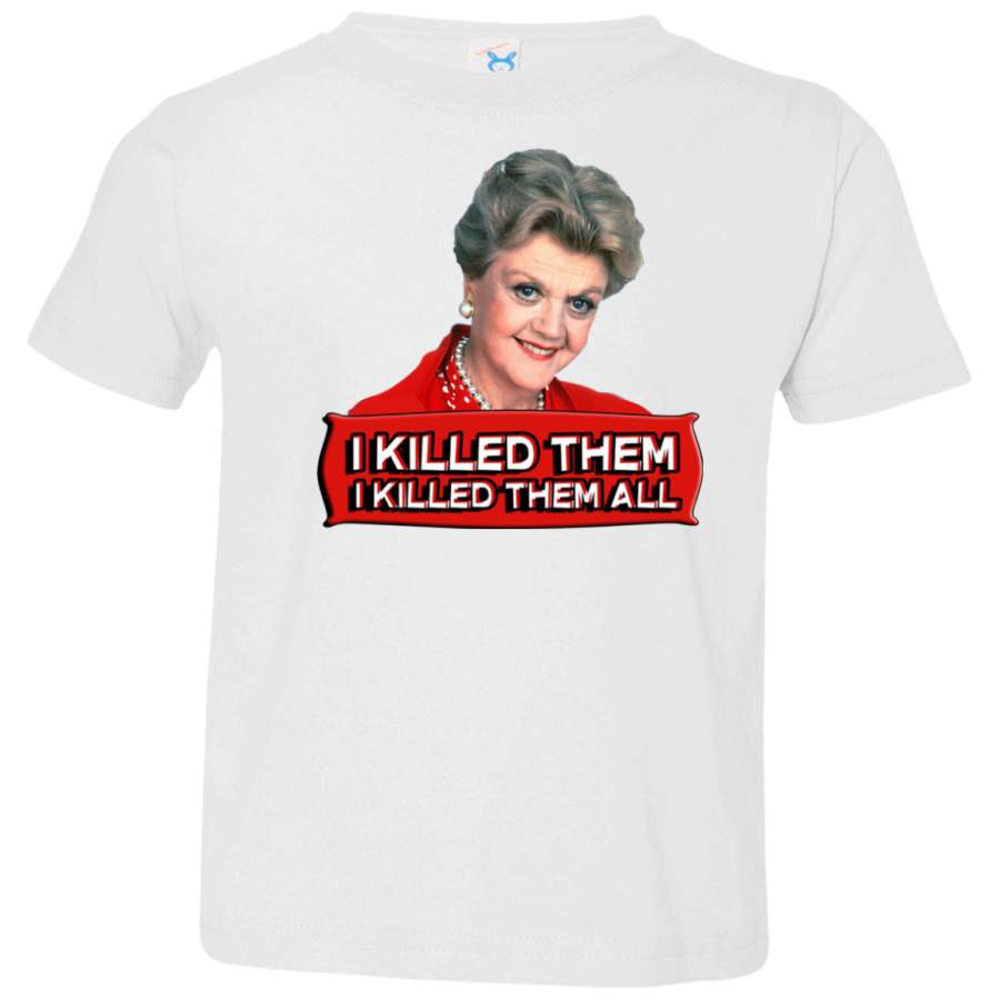 AGR Angela Lansbury (Jessica Fletcher) Murder she wrote confession I killed them all Toddler Jersey T-Shirt