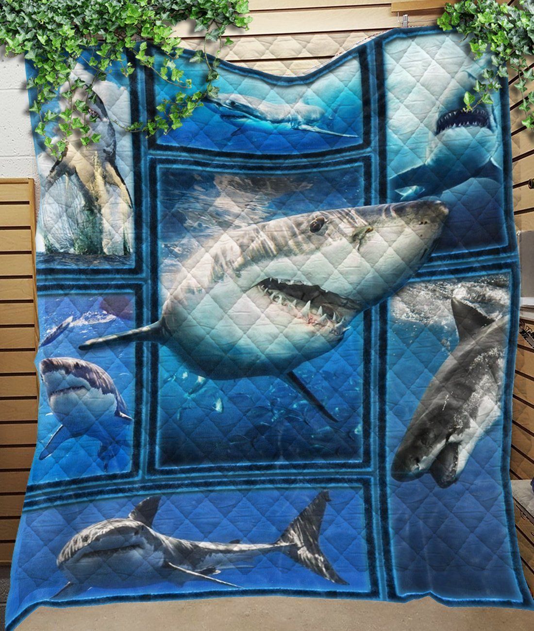 Shark Under The Sea Quilt Blanket