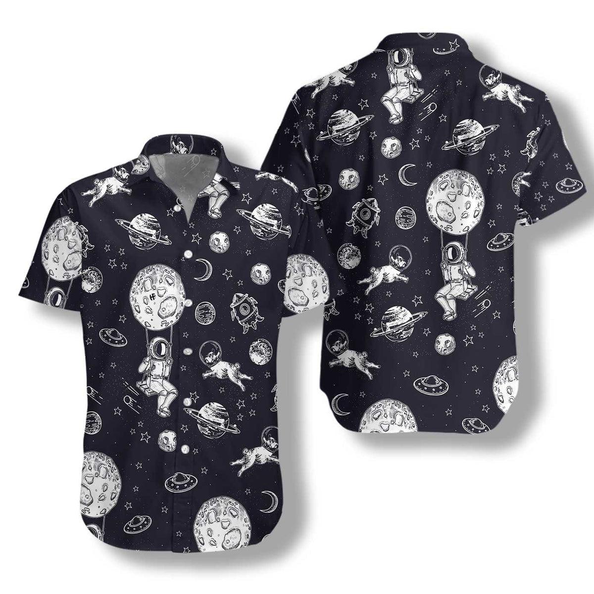 Astronaut And His French Bulldog Hawaii Shirt For Men Women Ha21708