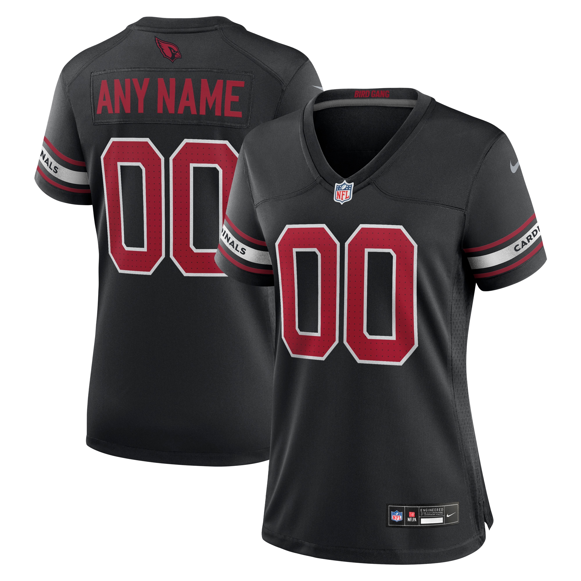 Women’s Arizona Cardinals Black Alternate Custom Game Jersey