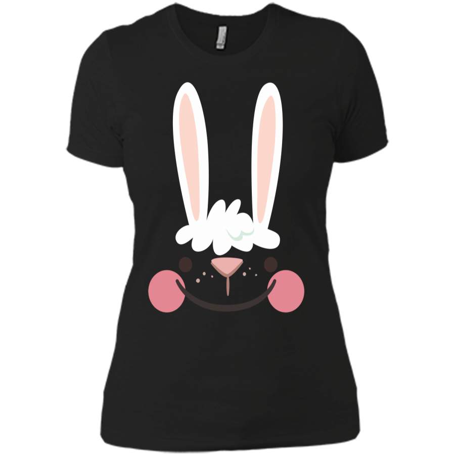 Classic Easter Bunny Face Happy Easter T Shirt for Kids Next Level Ladies Boyfriend Tee