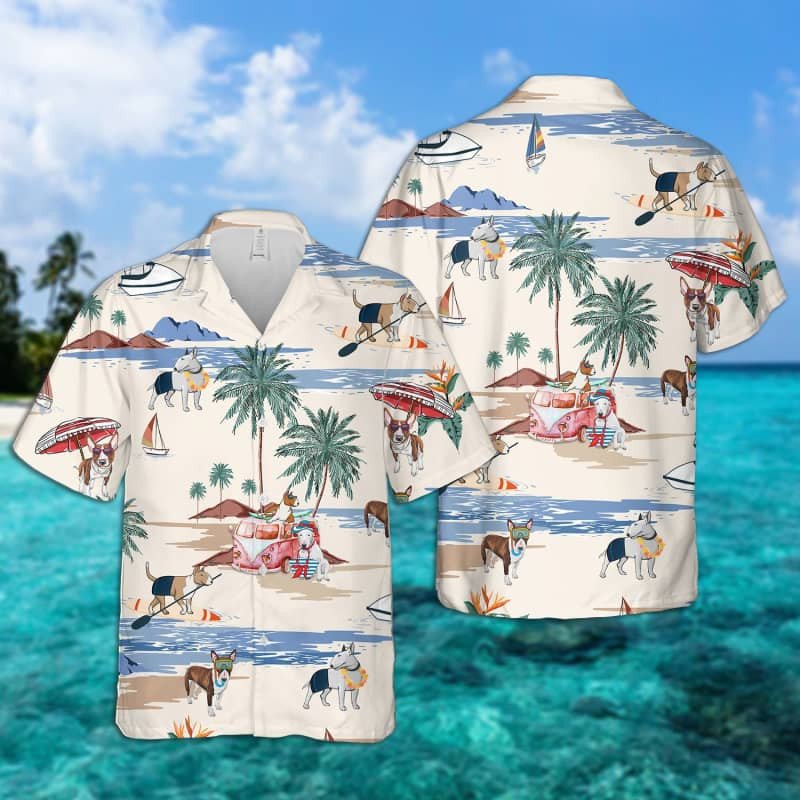 Felacia Bull Terrier Summer Beach Hawaii Shirt Ha87578