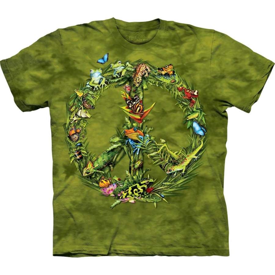 Rainforest Peace Sign Animals T-Shirt