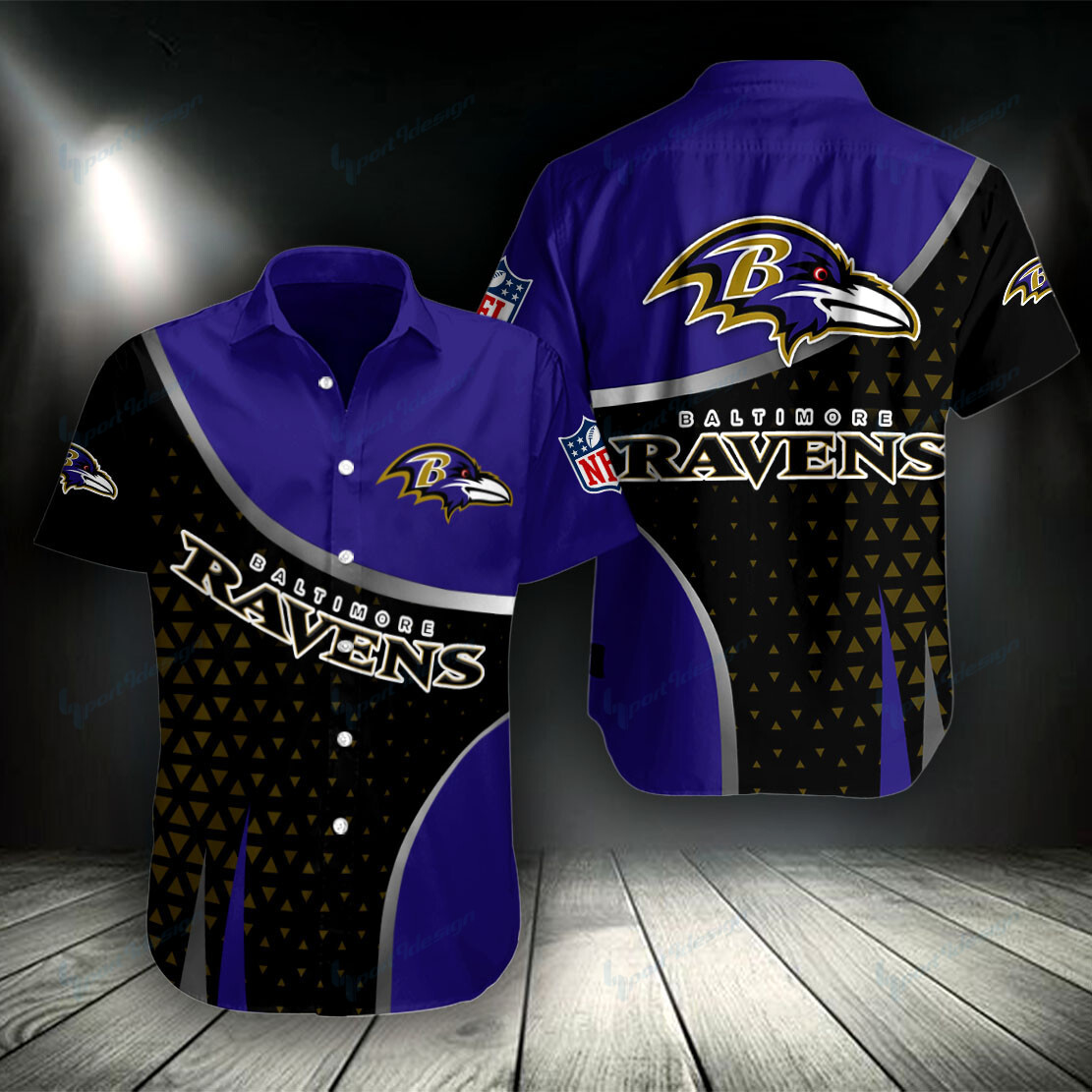 Baltimore Ravens Button Shirt Bg899