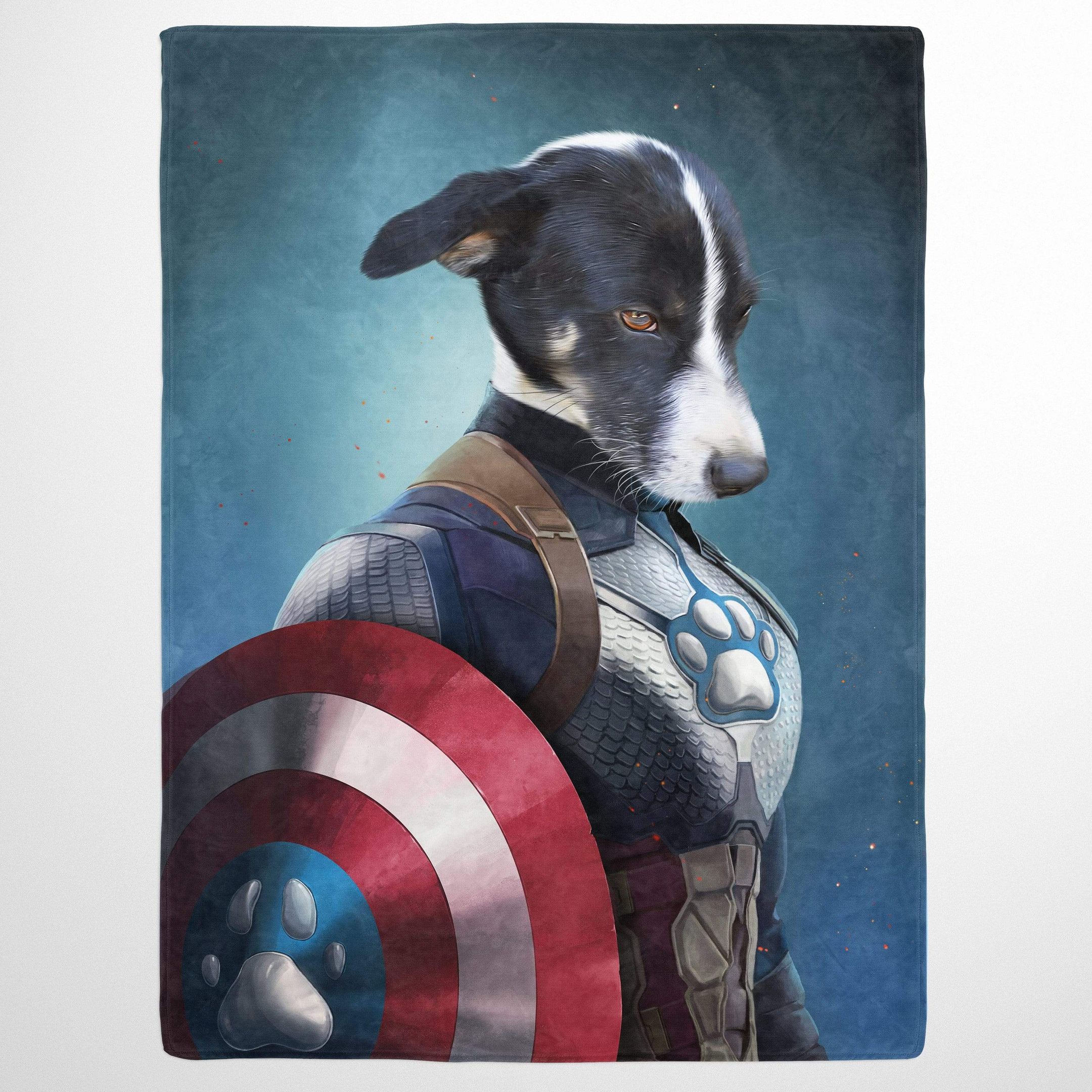 Captain America Captain Pawmerica Custom Pet Quilt Blanket