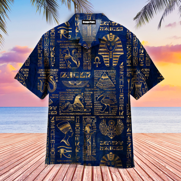 Egyptian Hieroglyphs And Deities Hawaii Shirt For Men Women Ha99027