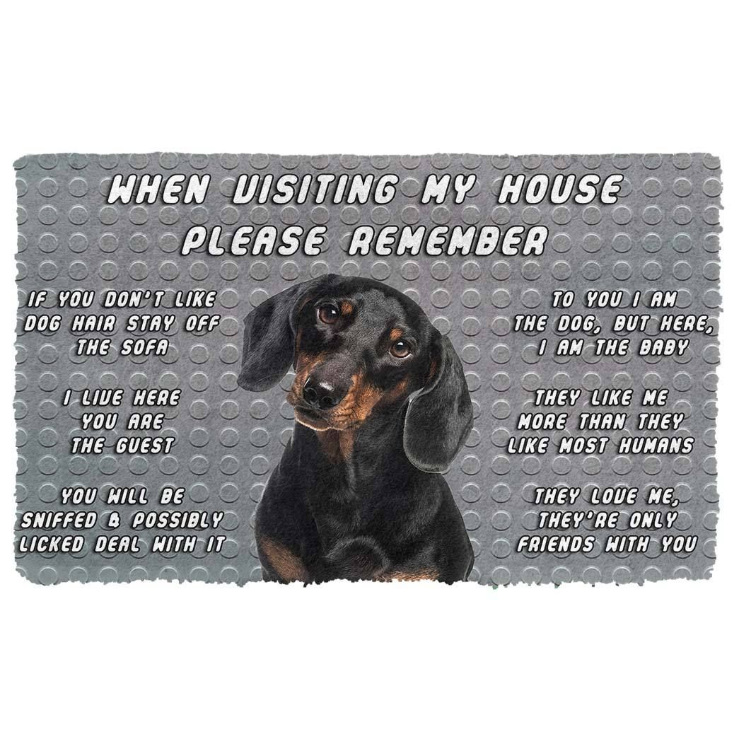 Alohazing 3D Please Remember Dachshunds Dog’S House Rules Doormat