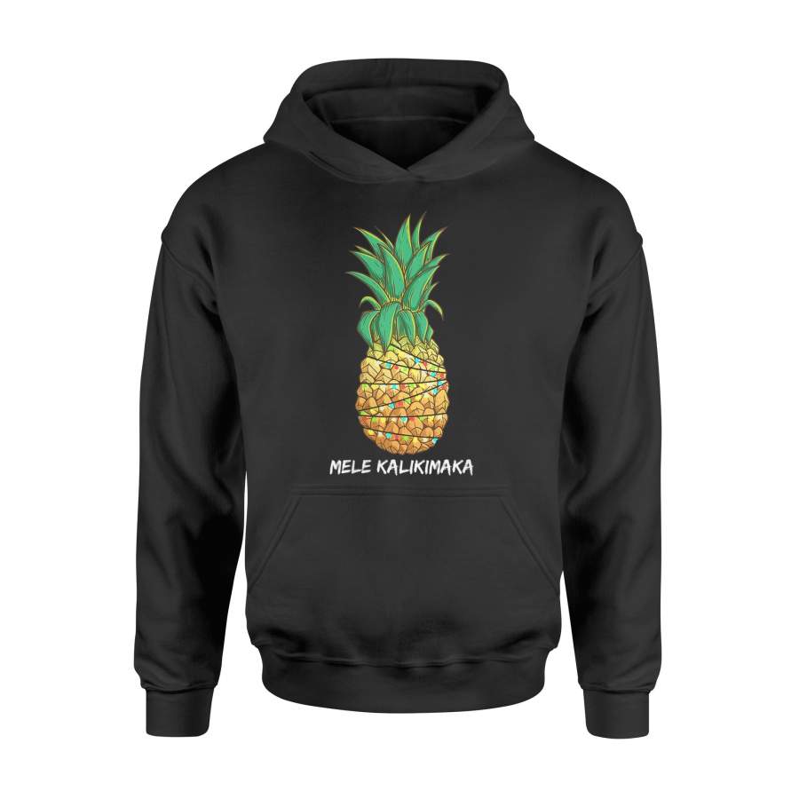 Womens Mele Kalikimaka Hawaiian Pineapple Family Christmas V-Neck T-Shirt – Standard Hoodie
