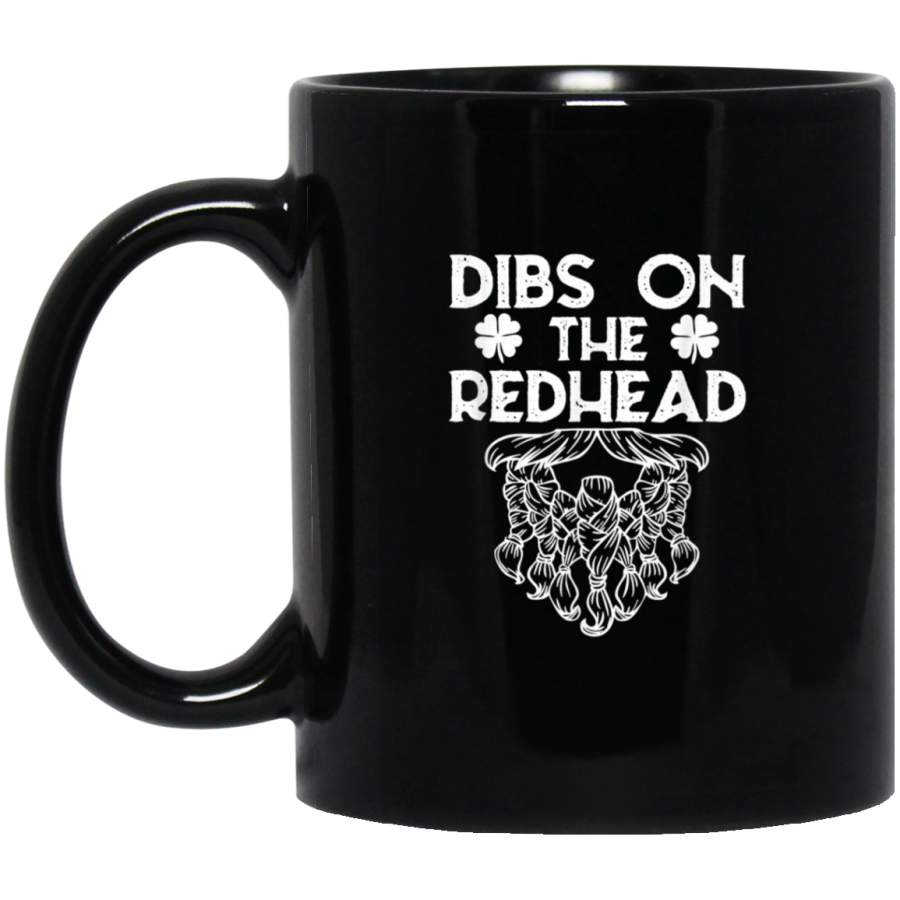 Funny Vintage Drinking St Patricks Day Dibs On The Redhead Mug