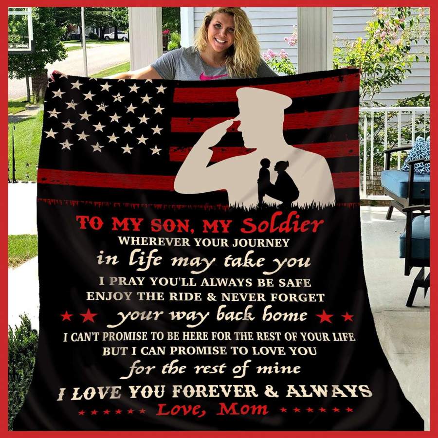 Blanket Gift For Army Son Love You Forever And Always