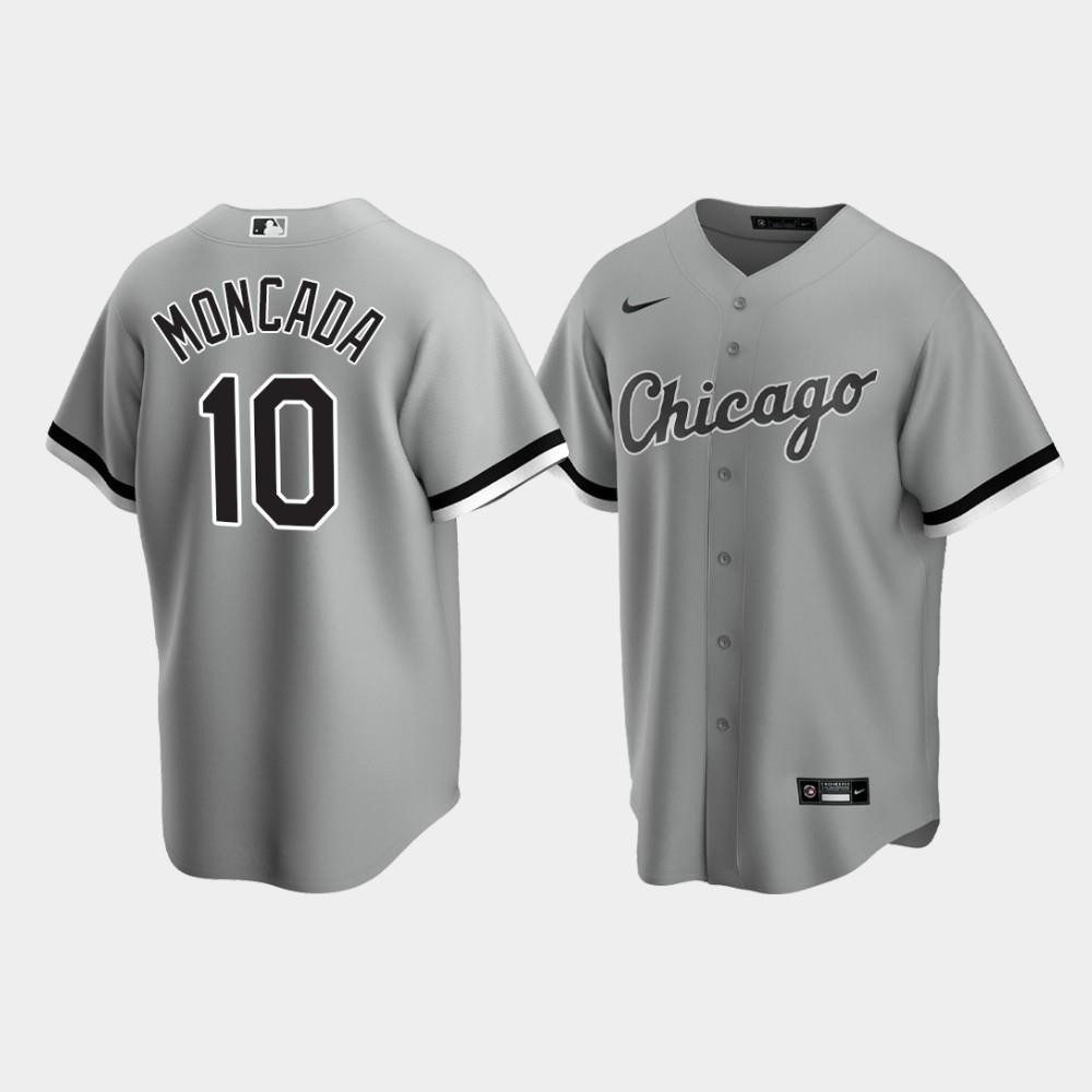 Chicago White Sox Yoan Moncada 10 Men’s Gray Alternate Jersey