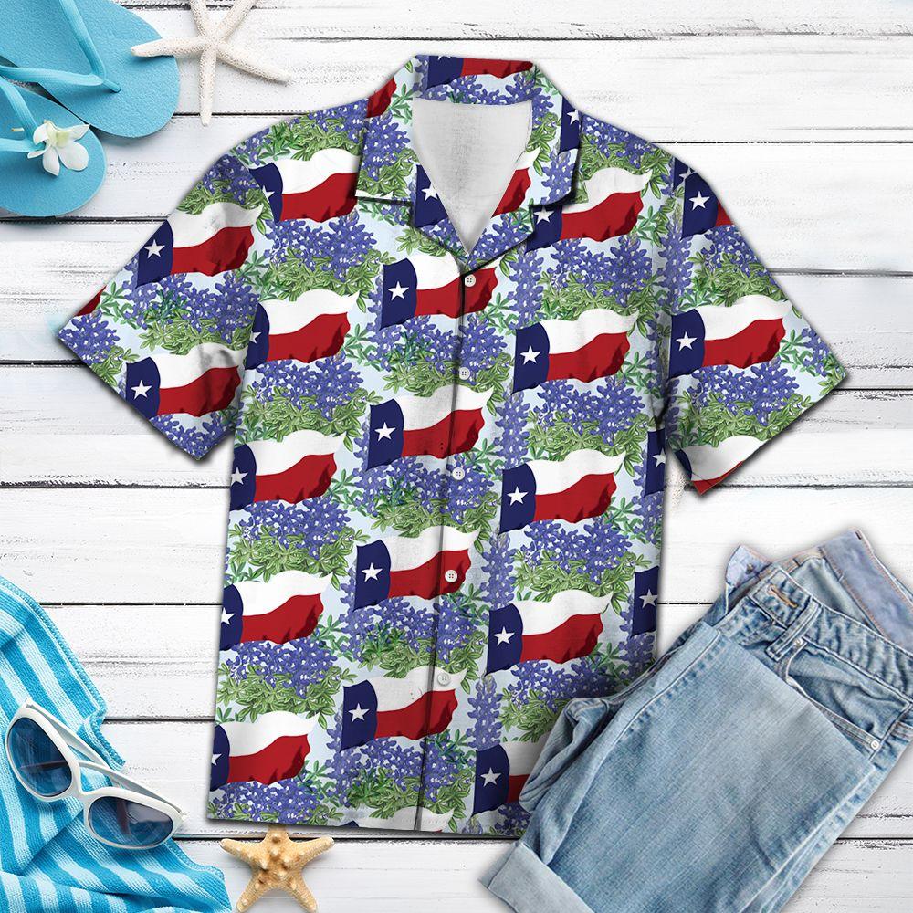 Red Texas Bluebonnet Hawaii Shirt For Hawaii Aloha Ha3242