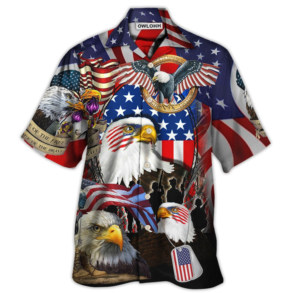 Veteran A True Hero Is Measured By Strength Of His Heart With Eagle – Hawaiian Shirt  – Owl Ohh