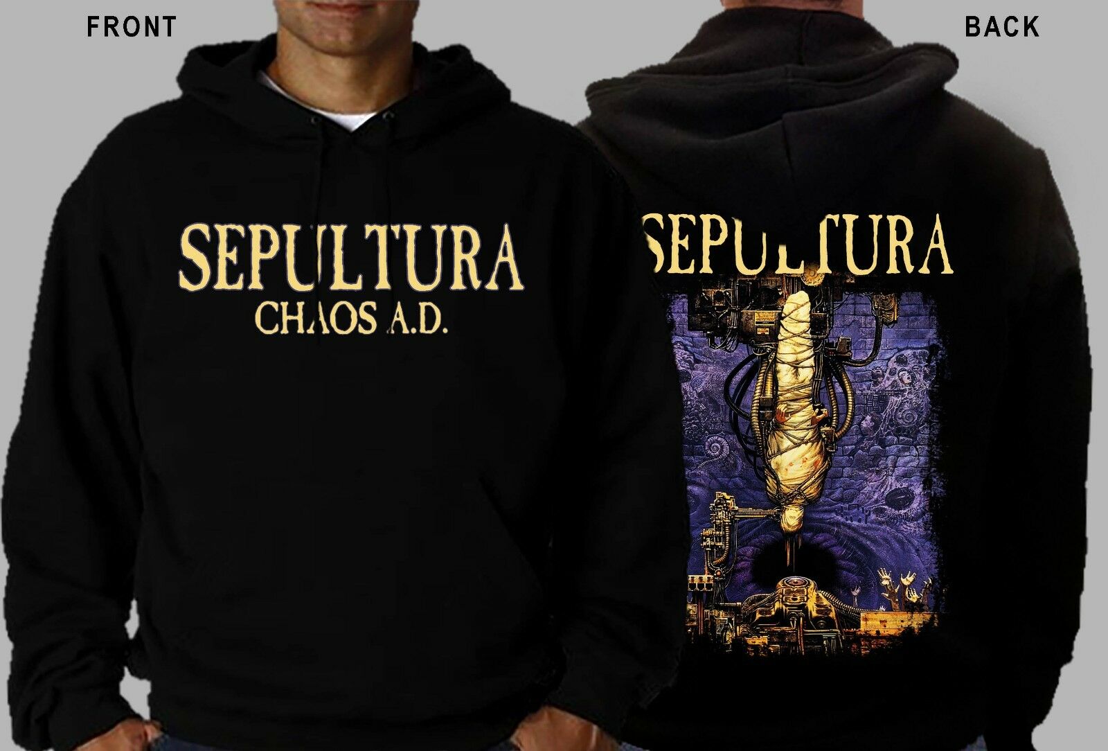 SEPULTURA-Chaos A.D.-Groove Metal-Soulfly –  Hoodie T-Shirt