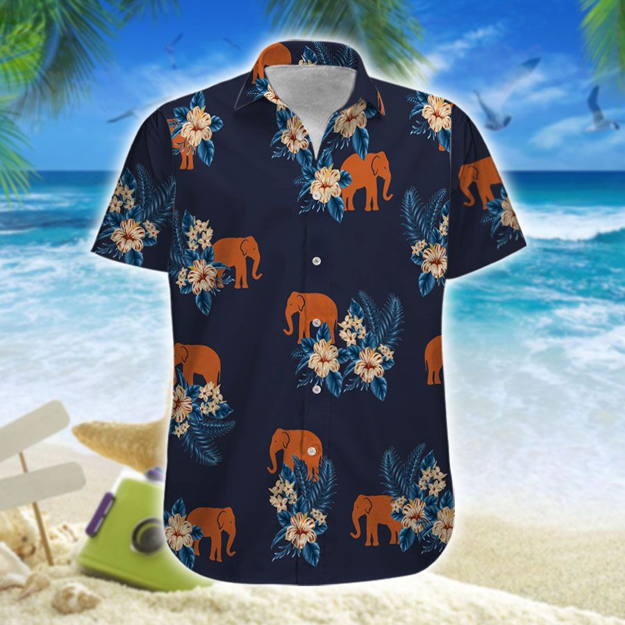 Floral Elephant Hawaiian Shirt Summer Time Hthh0560