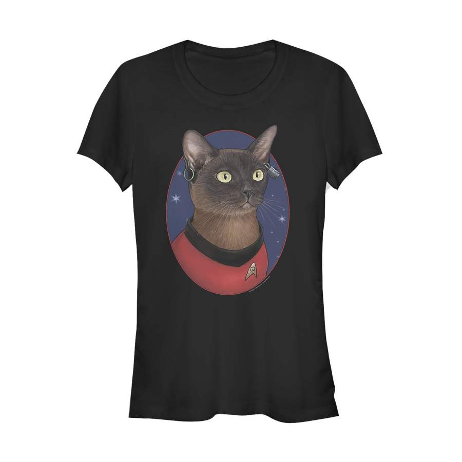 Star Trek Junior’s Uhura Cat Portrait  T Shirt