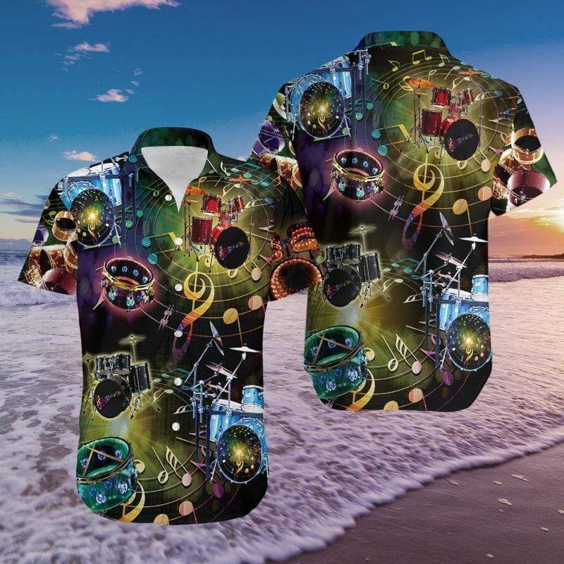 Shop From 1000 Unique Awesome Drums Colorful Light Hawaii Aloha Shirts Ha26049