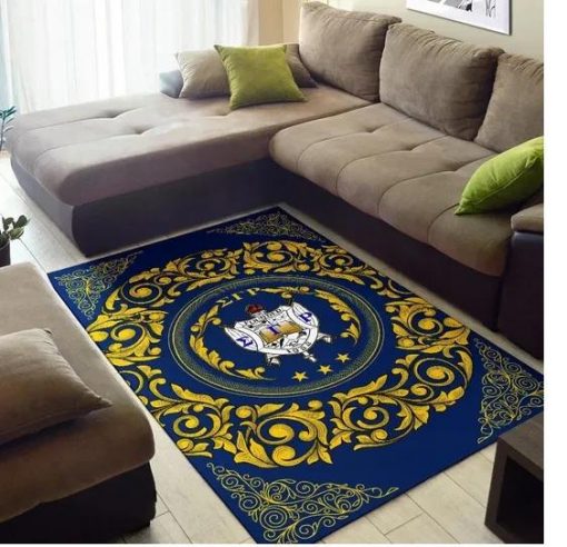 Sigma Gamma Rho 1922 Emblem Flower Round Pattern Rug