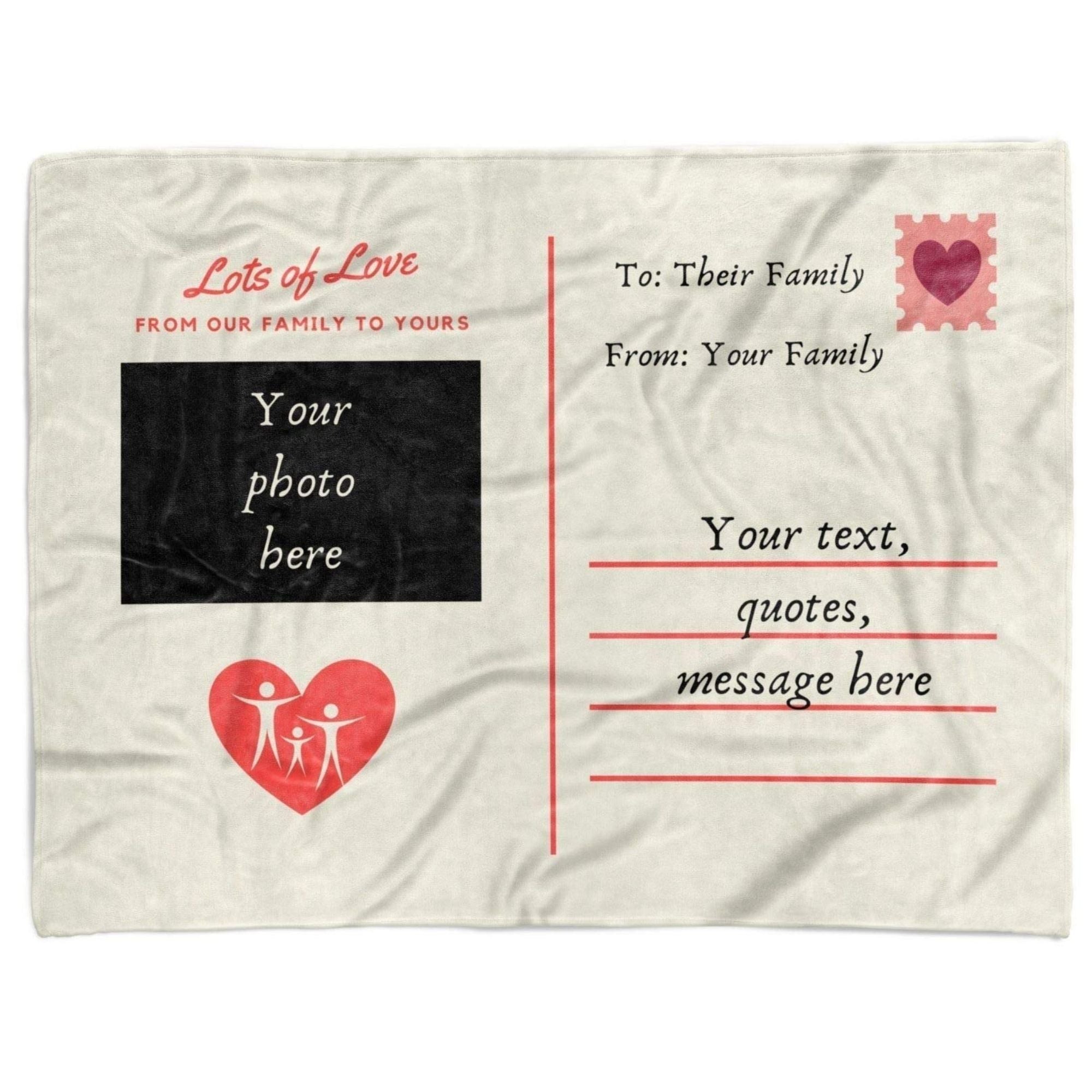 Customized Family Photo Letter Blanket