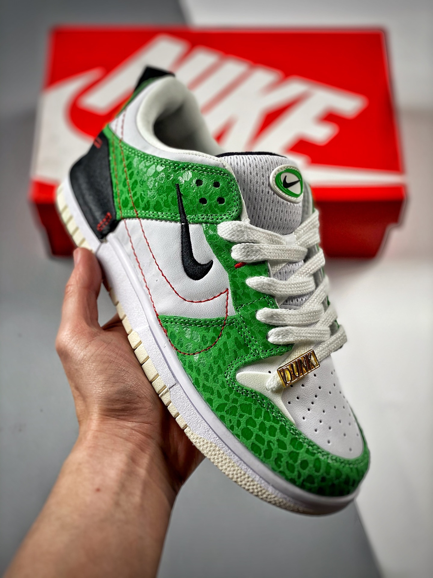 Nike Dunk Low Disrupt 2 Just Do It WhiteGreen-Red-Black 5339354