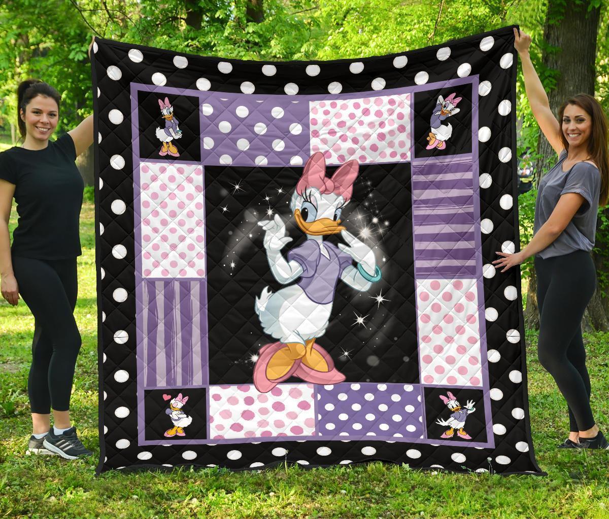 Daisy Duck Quilt Blanket Cartoon Fan Gift Idea