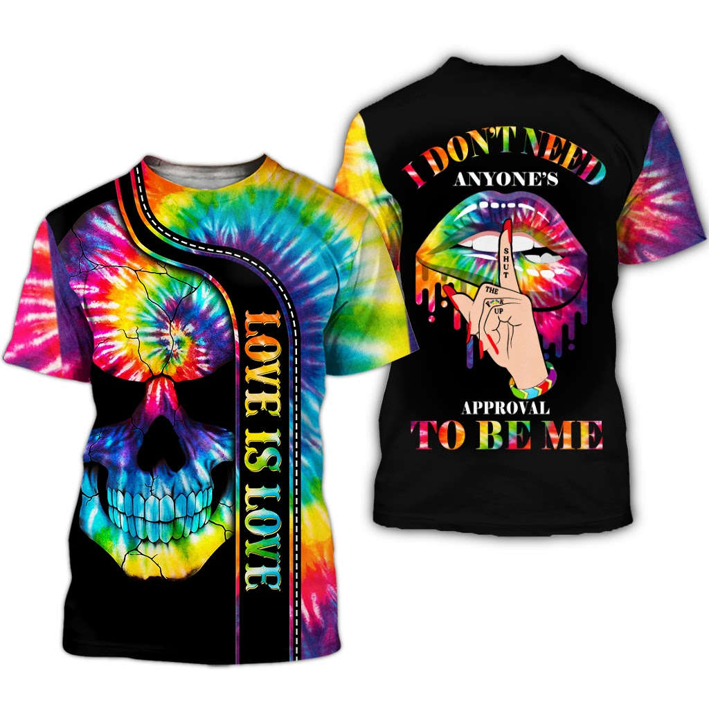 Skull Pride Shirt For Pride Month, I Don’T Need Anyone Apprival To Be Me, Pride Shirt Men, Lgbt Shirt