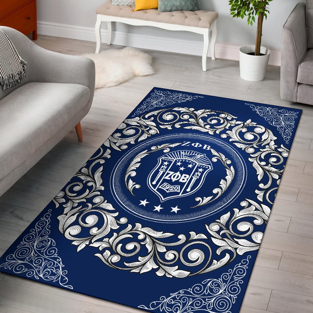 Wonderprint Area Rug Zeta Phi Beta Sorority Lt10