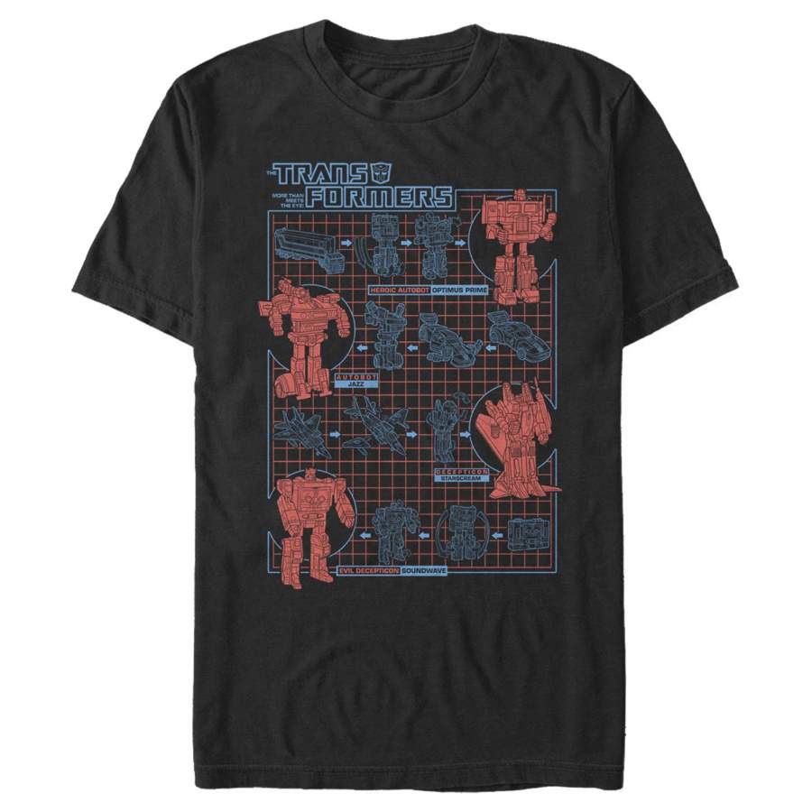 Transformers Men’s Robot Transformations  T-Shirt