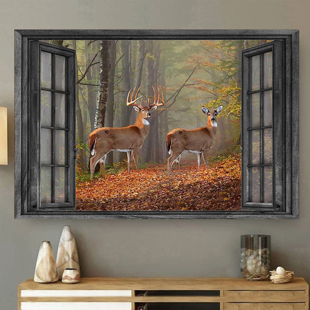 Whitetail Deer 3D Wall Art Painting Art Home Decor Gift Couple Hunting Lover Da0389-Tnt