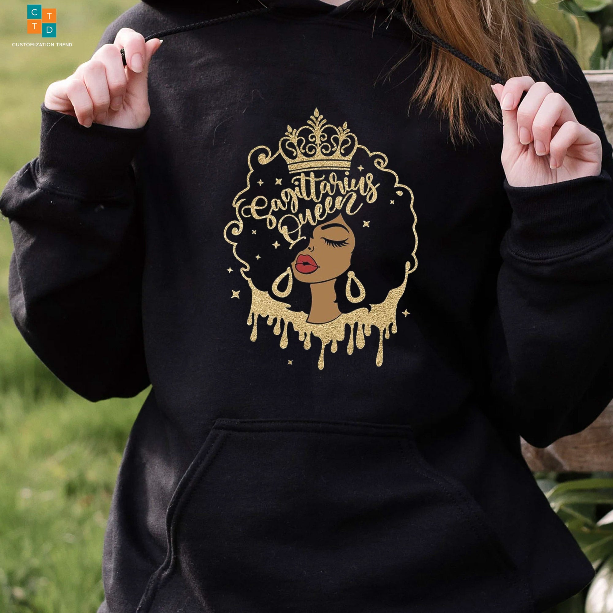 Sagittarius Queen Hoodie, Shirt