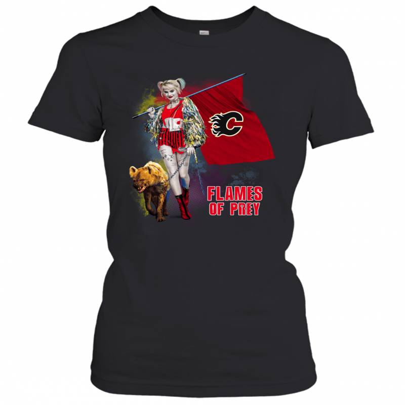 Harley Quinn flag Calgary Flames Of Prey Women’s T-Shirt